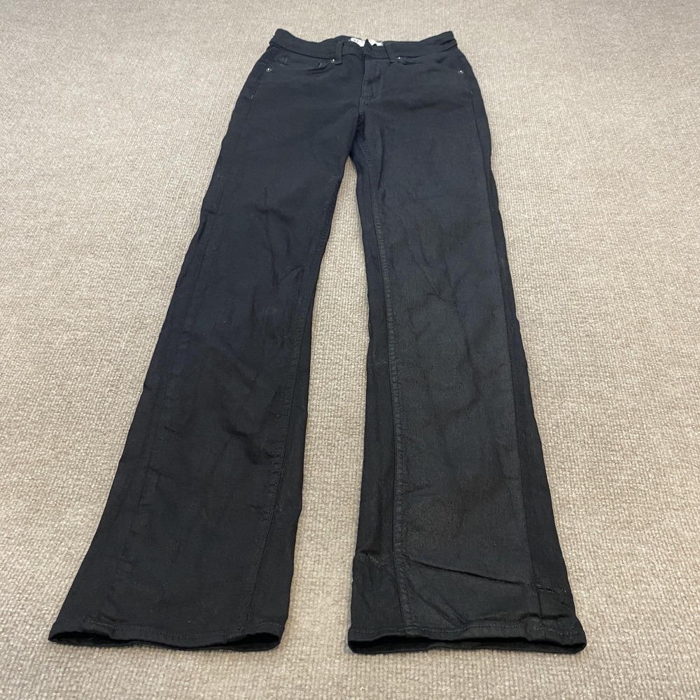 We The Free Xena Slim Straight Jeans Womens 27 Black Dark Wash Highβ Rise Denim